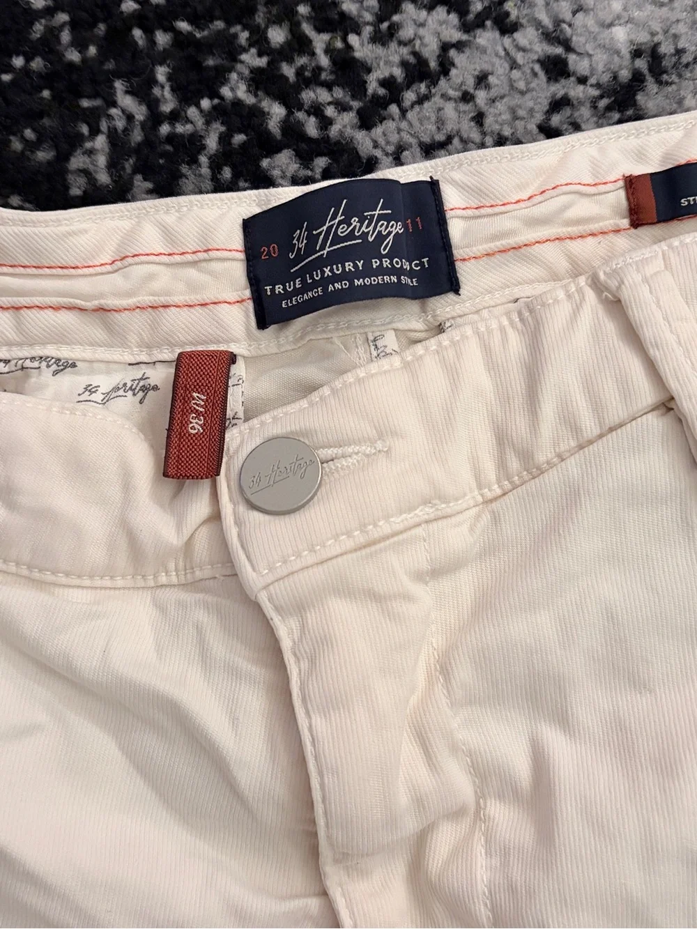 Heritage White Men's Flat Front Shorts